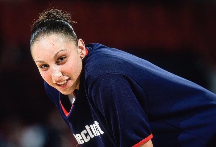 UConn's Diana Taurasi before NCAA Regional Final vs. Old Dominion; Milwaukee Arena/Milwaukee, WI 03/25/02